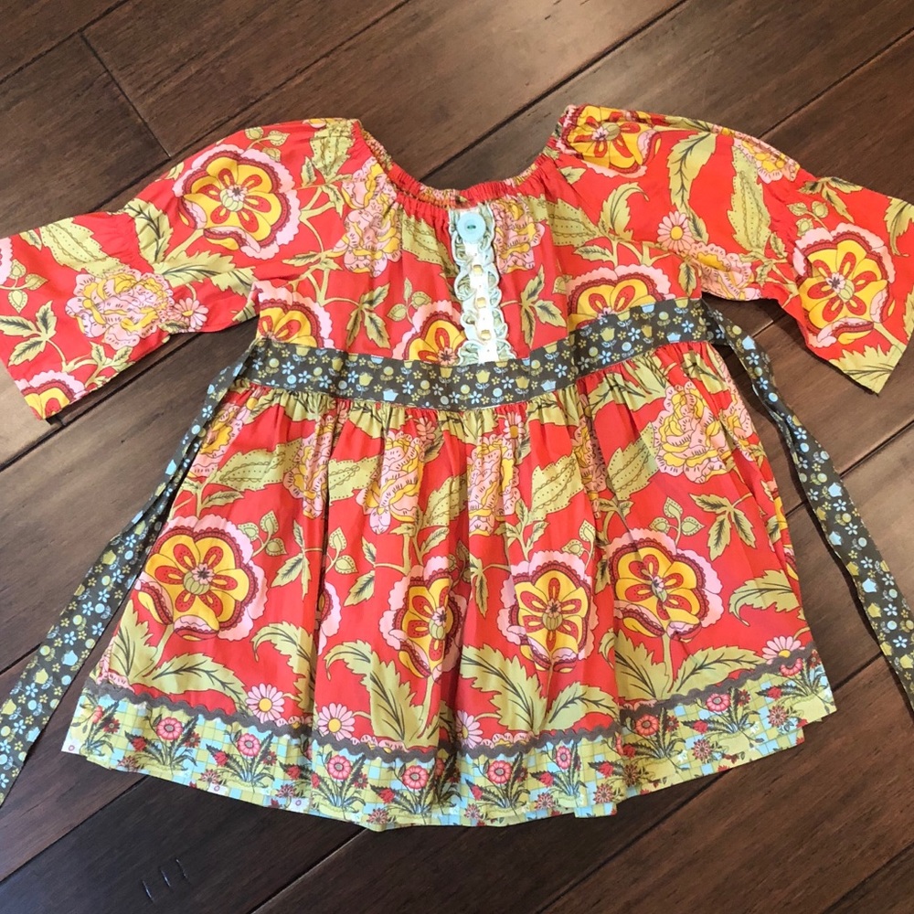 Matilda Jane Tomato Peasant Top size 8